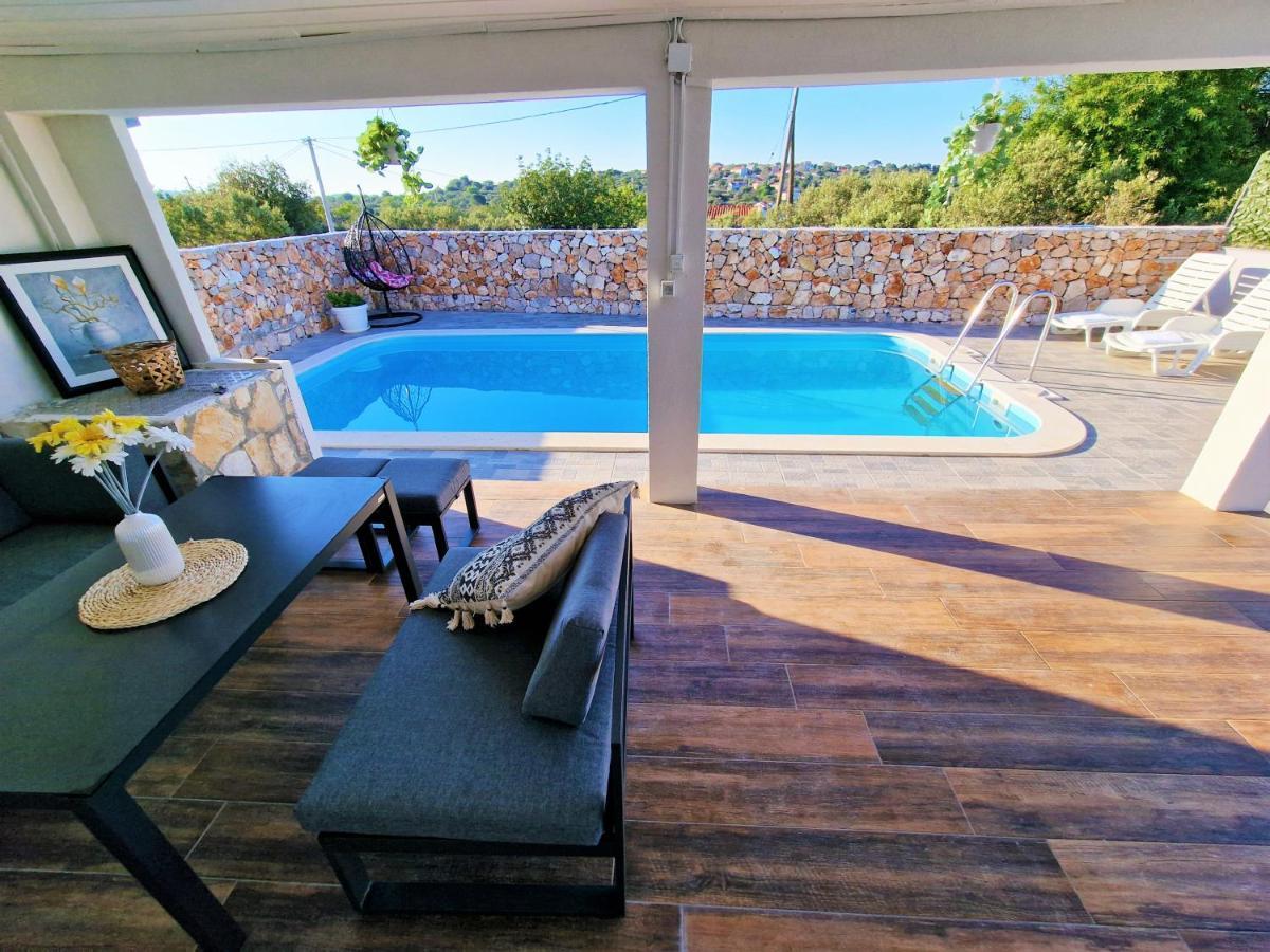 Anas Lagoon Holiday House With Pool At Azure Beach Drvenik Mali Exterior foto